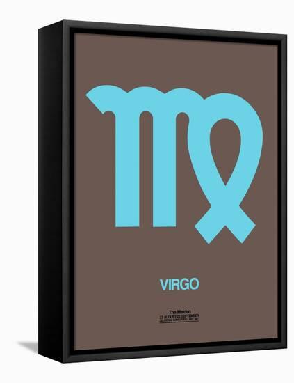 Virgo Zodiac Sign Blue-NaxArt-Framed Stretched Canvas