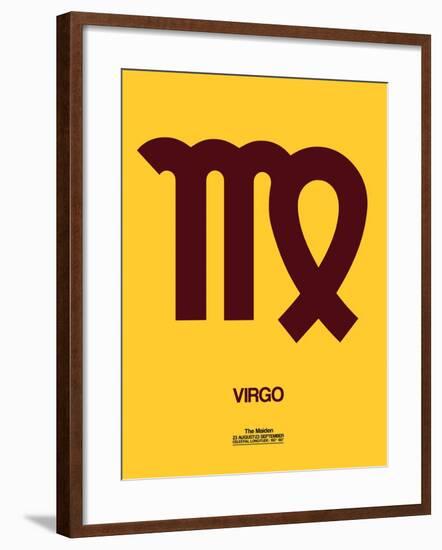 Virgo Zodiac Sign Brown-NaxArt-Framed Art Print