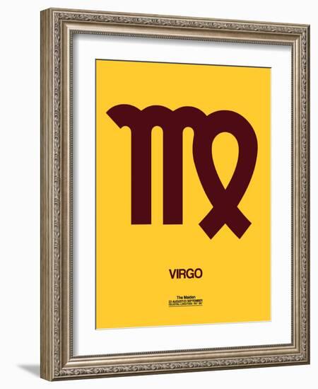 Virgo Zodiac Sign Brown-NaxArt-Framed Art Print