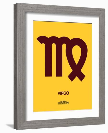 Virgo Zodiac Sign Brown-NaxArt-Framed Art Print