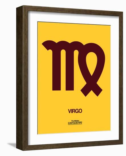 Virgo Zodiac Sign Brown-NaxArt-Framed Art Print