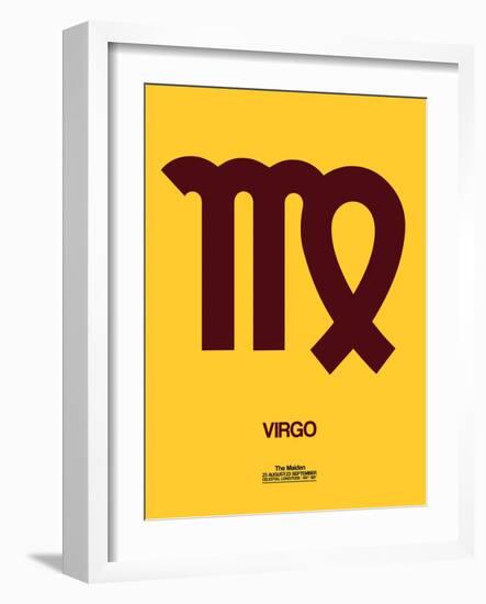 Virgo Zodiac Sign Brown-NaxArt-Framed Art Print