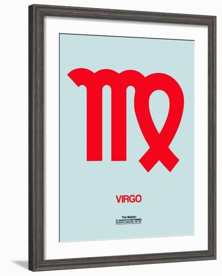 Virgo Zodiac Sign Red-NaxArt-Framed Art Print