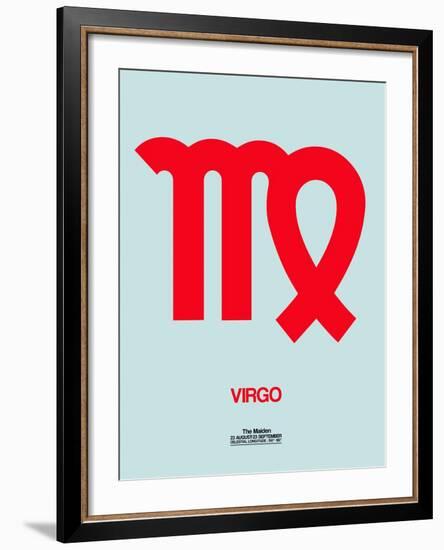 Virgo Zodiac Sign Red-NaxArt-Framed Art Print