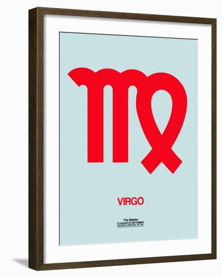 Virgo Zodiac Sign Red-NaxArt-Framed Art Print
