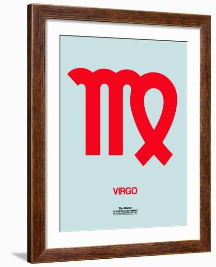 Virgo Zodiac Sign Red-NaxArt-Framed Art Print