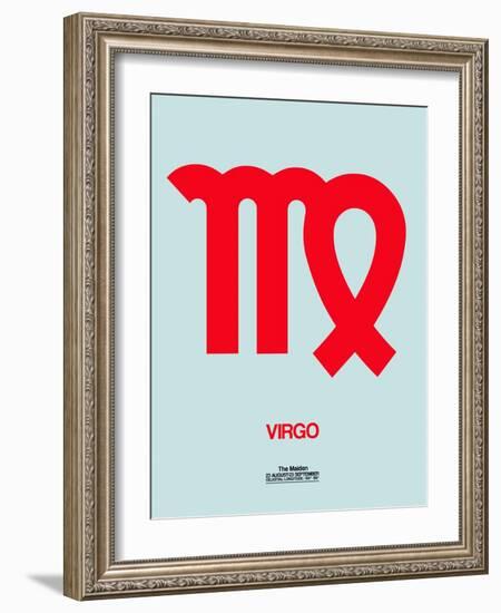 Virgo Zodiac Sign Red-NaxArt-Framed Art Print