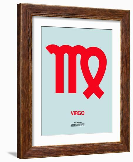 Virgo Zodiac Sign Red-NaxArt-Framed Art Print