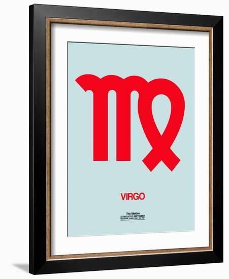 Virgo Zodiac Sign Red-NaxArt-Framed Art Print