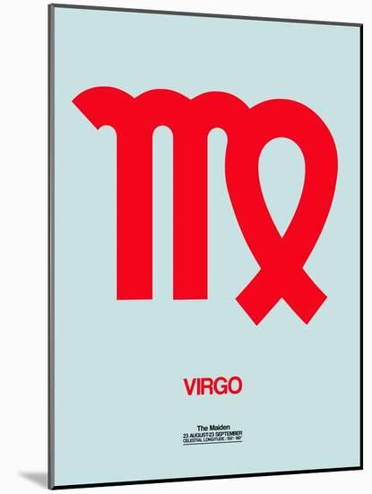 Virgo Zodiac Sign Red-NaxArt-Mounted Art Print