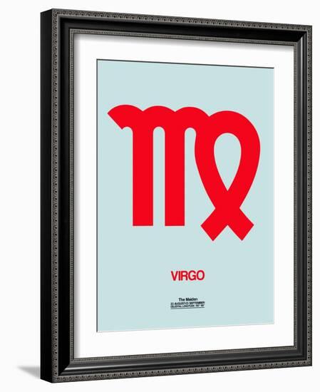 Virgo Zodiac Sign Red-NaxArt-Framed Art Print