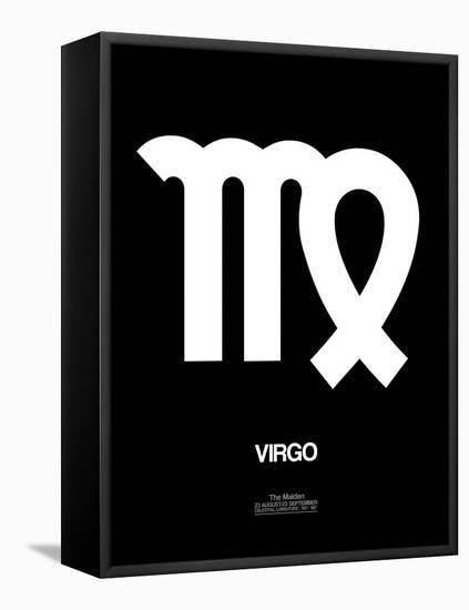 Virgo Zodiac Sign White-NaxArt-Framed Stretched Canvas