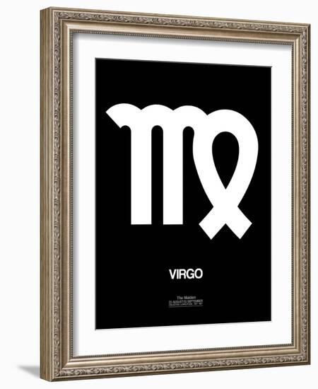 Virgo Zodiac Sign White-NaxArt-Framed Art Print