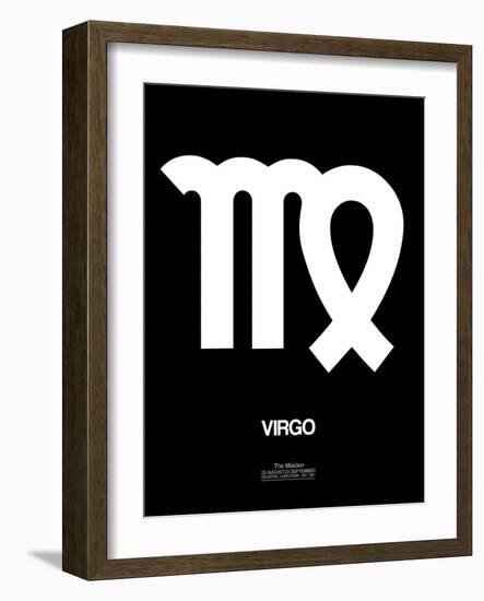 Virgo Zodiac Sign White-NaxArt-Framed Art Print