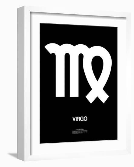 Virgo Zodiac Sign White-NaxArt-Framed Art Print