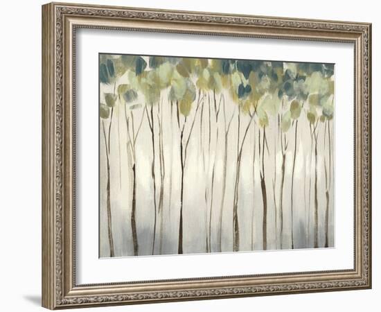 Viridian Treeline I-Jennifer Goldberger-Framed Art Print