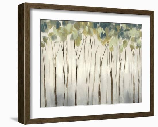 Viridian Treeline I-Jennifer Goldberger-Framed Art Print