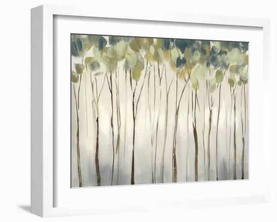 Viridian Treeline I-Jennifer Goldberger-Framed Art Print