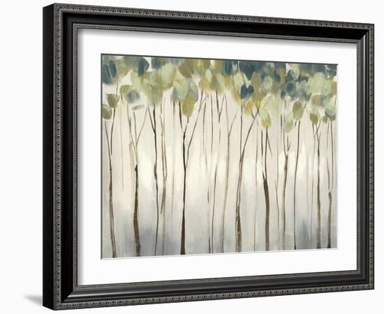 Viridian Treeline I-Jennifer Goldberger-Framed Art Print