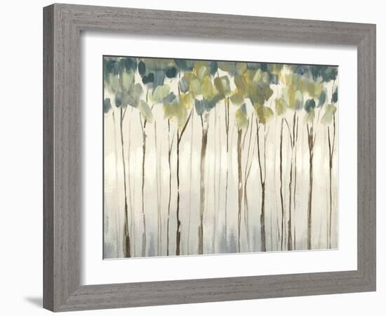 Viridian Treeline II-Jennifer Goldberger-Framed Art Print