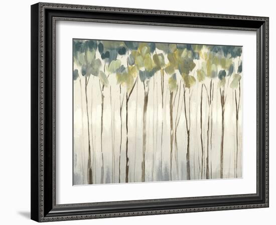 Viridian Treeline II-Jennifer Goldberger-Framed Art Print