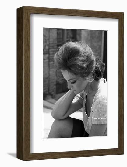 Virna Lisi with Dark Brown Hair-Marisa Rastellini-Framed Photographic Print