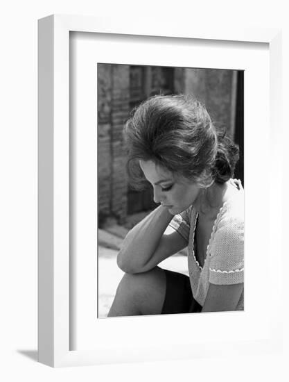 Virna Lisi with Dark Brown Hair-Marisa Rastellini-Framed Photographic Print