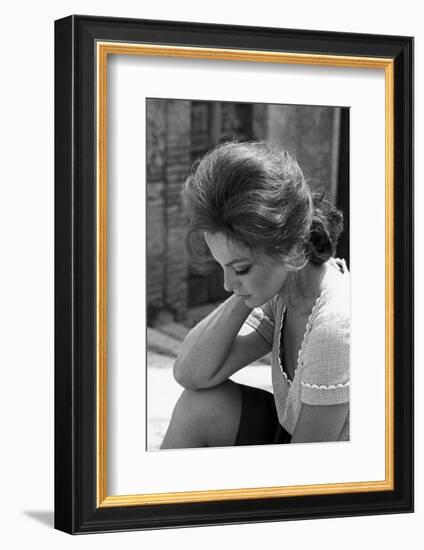 Virna Lisi with Dark Brown Hair-Marisa Rastellini-Framed Photographic Print