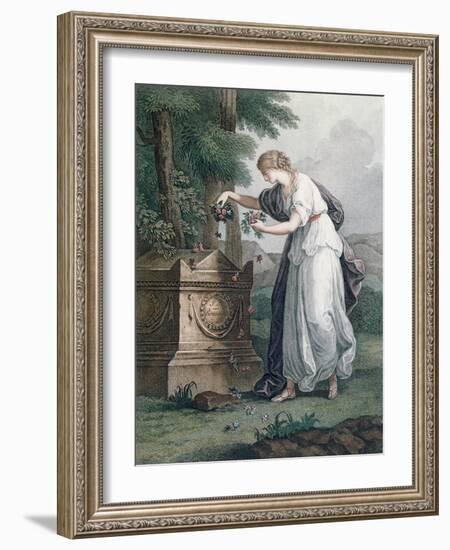 Virtue Pays Homage at Rousseau's Tomb, Ermenonville (Tombeau De Jean Jacques Rousseau), 1866-French-Framed Giclee Print