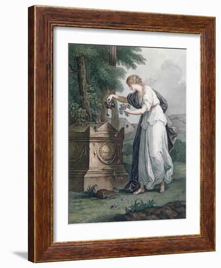 Virtue Pays Homage at Rousseau's Tomb, Ermenonville (Tombeau De Jean Jacques Rousseau), 1866-French-Framed Giclee Print