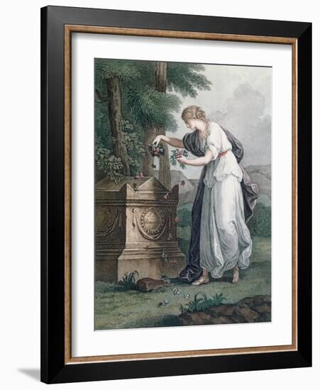 Virtue Pays Homage at Rousseau's Tomb, Ermenonville (Tombeau De Jean Jacques Rousseau), 1866-French-Framed Giclee Print