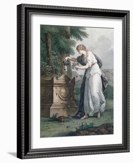 Virtue Pays Homage at Rousseau's Tomb, Ermenonville (Tombeau De Jean Jacques Rousseau), 1866-French-Framed Giclee Print