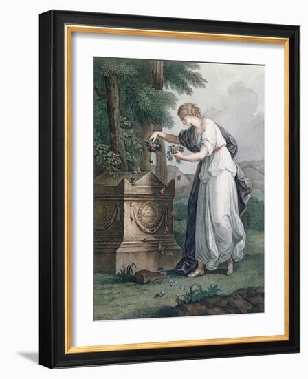 Virtue Pays Homage at Rousseau's Tomb, Ermenonville (Tombeau De Jean Jacques Rousseau), 1866-French-Framed Giclee Print