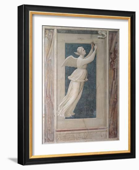 Virtues and Vices, Hope-Giotto di Bondone-Framed Art Print