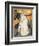 Virtuous French Girl on the Way to Her First Communion Encounters a Devil-Auguste Roubille-Framed Art Print