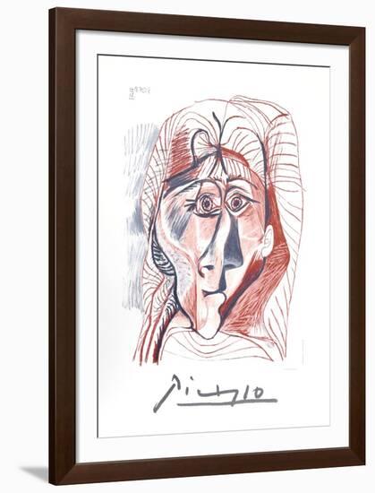 Visage De Femme De Face-Pablo Picasso-Framed Collectable Print