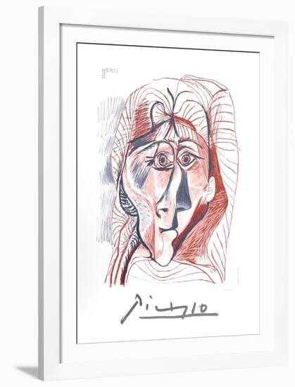 Visage De Femme De Face-Pablo Picasso-Framed Collectable Print