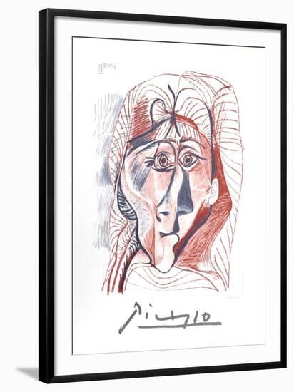 Visage De Femme De Face-Pablo Picasso-Framed Collectable Print