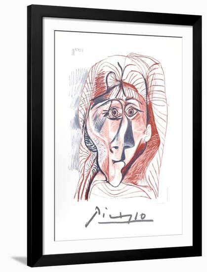 Visage De Femme De Face-Pablo Picasso-Framed Collectable Print