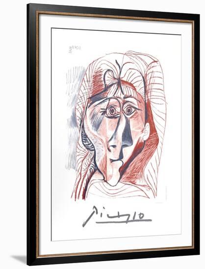 Visage De Femme De Face-Pablo Picasso-Framed Collectable Print