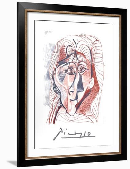 Visage De Femme De Face-Pablo Picasso-Framed Collectable Print