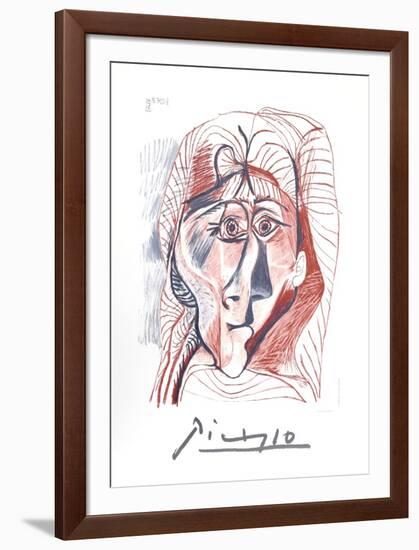 Visage De Femme De Face-Pablo Picasso-Framed Collectable Print