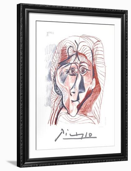 Visage De Femme De Face-Pablo Picasso-Framed Collectable Print