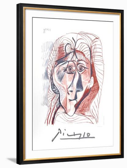 Visage De Femme De Face-Pablo Picasso-Framed Collectable Print