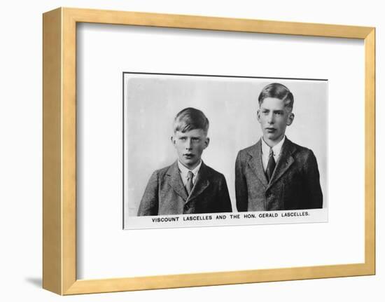 'Viscount Lascelles and Hon Gerald Lascelles', 1937-Unknown-Framed Photographic Print