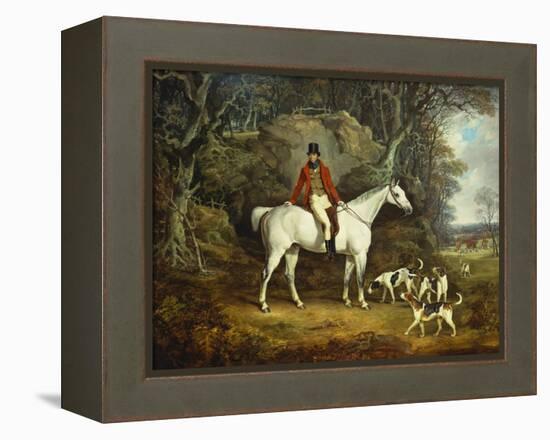 Viscount Rowland Hill on His Grey Hunter with the Shropshire Hunt-Richard Jones-Framed Premier Image Canvas