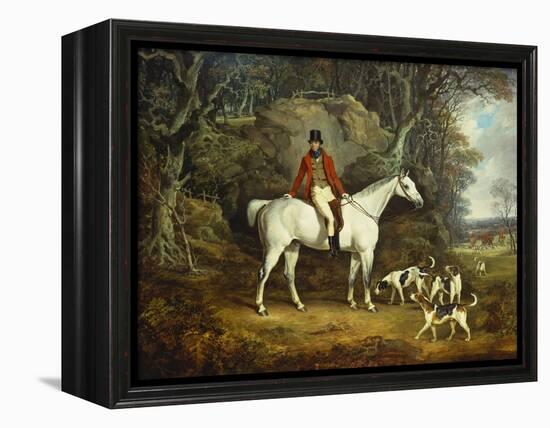 Viscount Rowland Hill on His Grey Hunter with the Shropshire Hunt-Richard Jones-Framed Premier Image Canvas