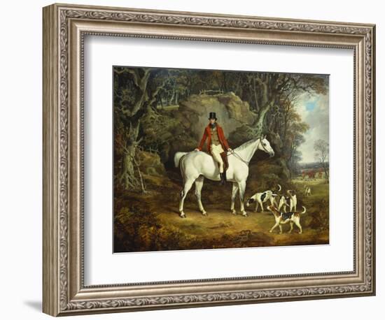 Viscount Rowland Hill on His Grey Hunter with the Shropshire Hunt-Richard Jones-Framed Giclee Print