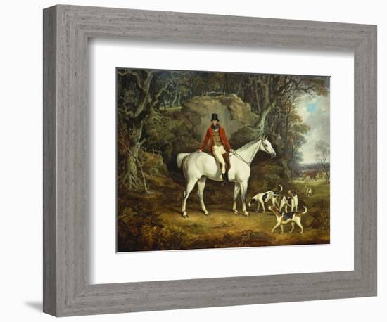 Viscount Rowland Hill on His Grey Hunter with the Shropshire Hunt-Richard Jones-Framed Giclee Print
