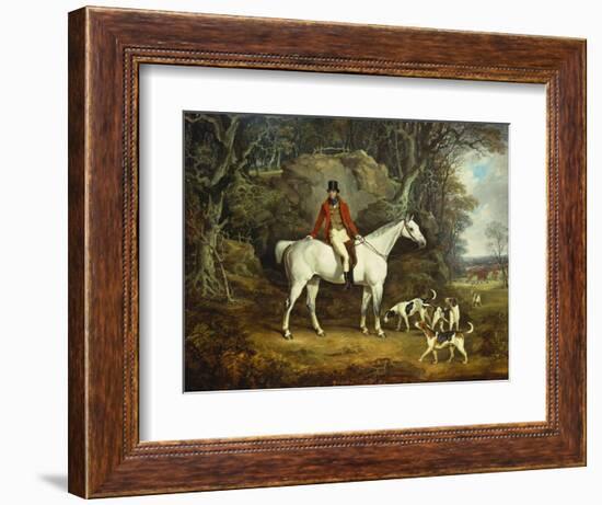 Viscount Rowland Hill on His Grey Hunter with the Shropshire Hunt-Richard Jones-Framed Giclee Print